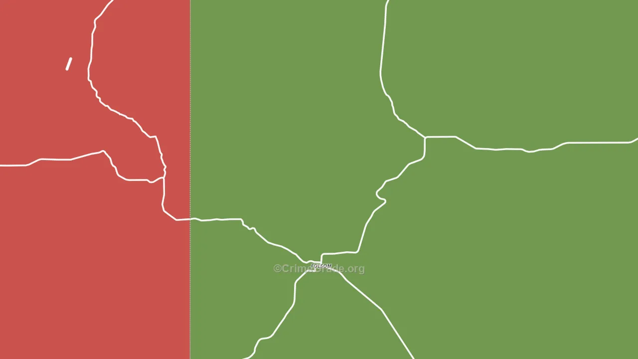 Folsom, NM Map of Vehicle Theft Rates