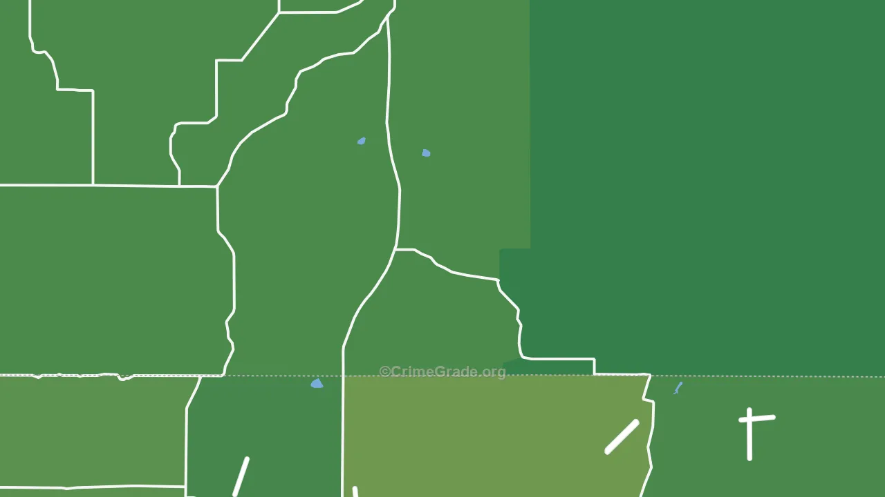 Fondis, CO Map of Vehicle Theft Rates