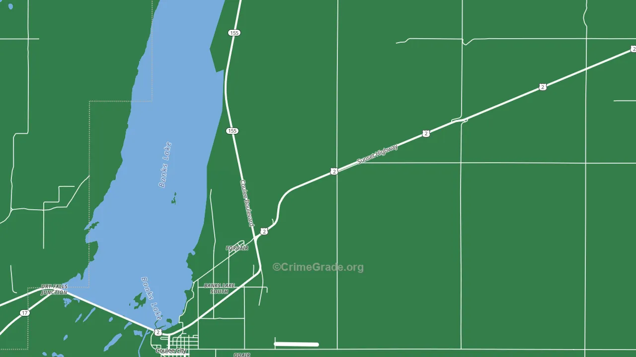 Fordair, WA Map of Vehicle Theft Rates