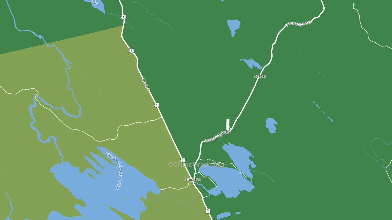 Forest, ME Map of Vehicle Theft Rates