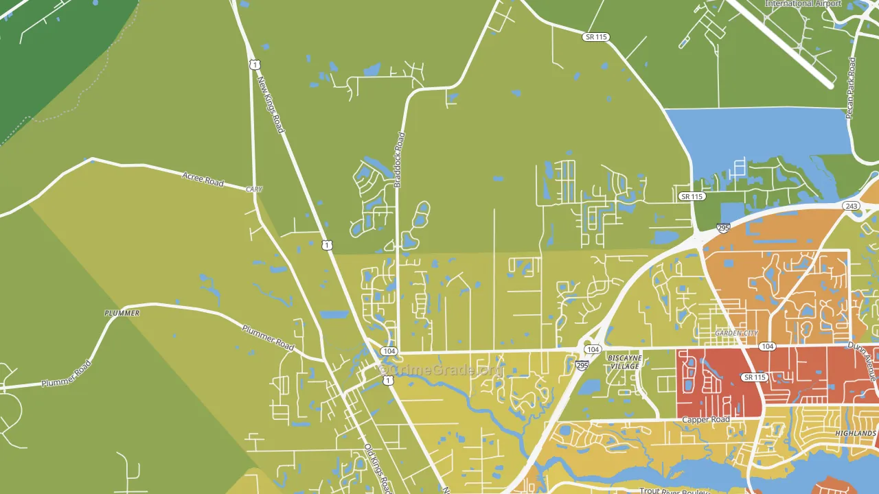 Forest Trails, Jacksonville, FL Map of Vehicle Theft Rates