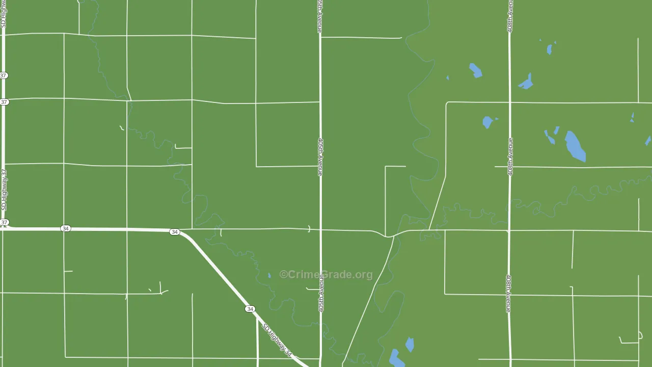 Forestburg, SD Map of Vehicle Theft Rates