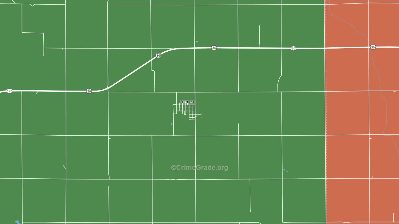 Formoso, KS Map of Vehicle Theft Rates