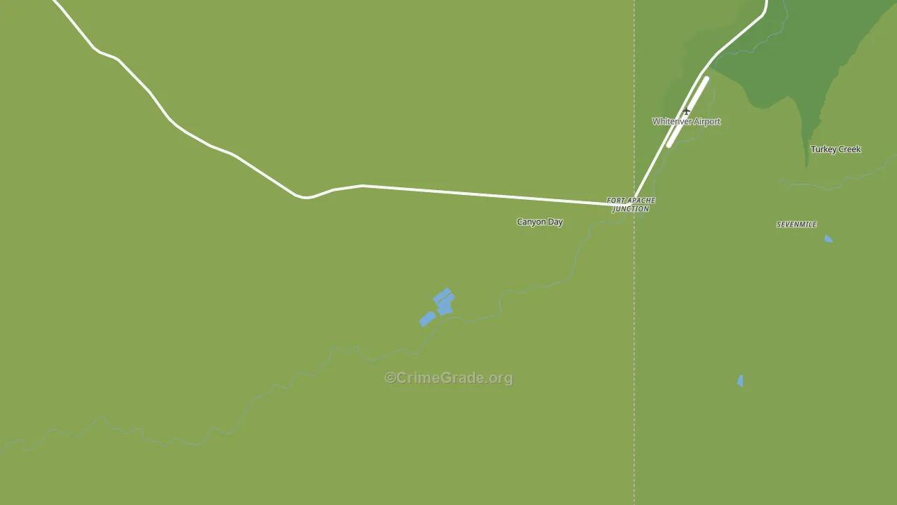 Fort Apache Junction, AZ Map of Vehicle Theft Rates