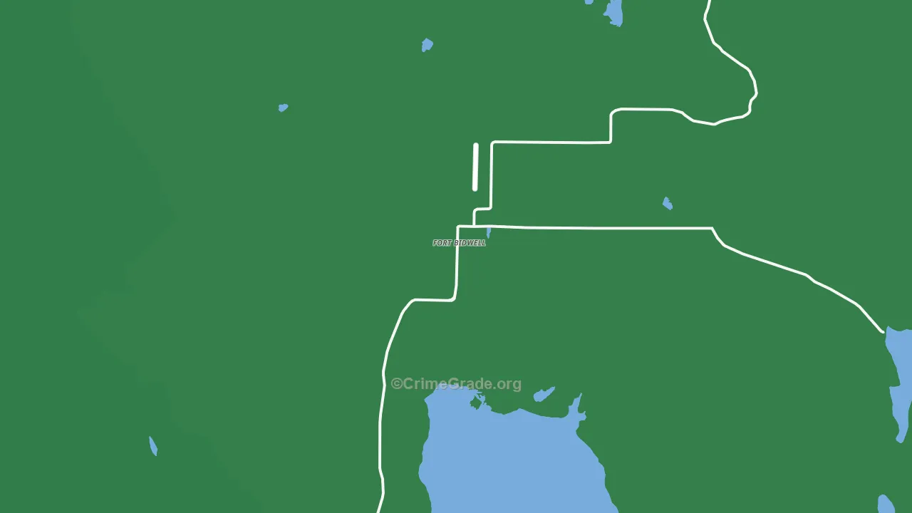 Fort Bidwell, CA Map of Vehicle Theft Rates
