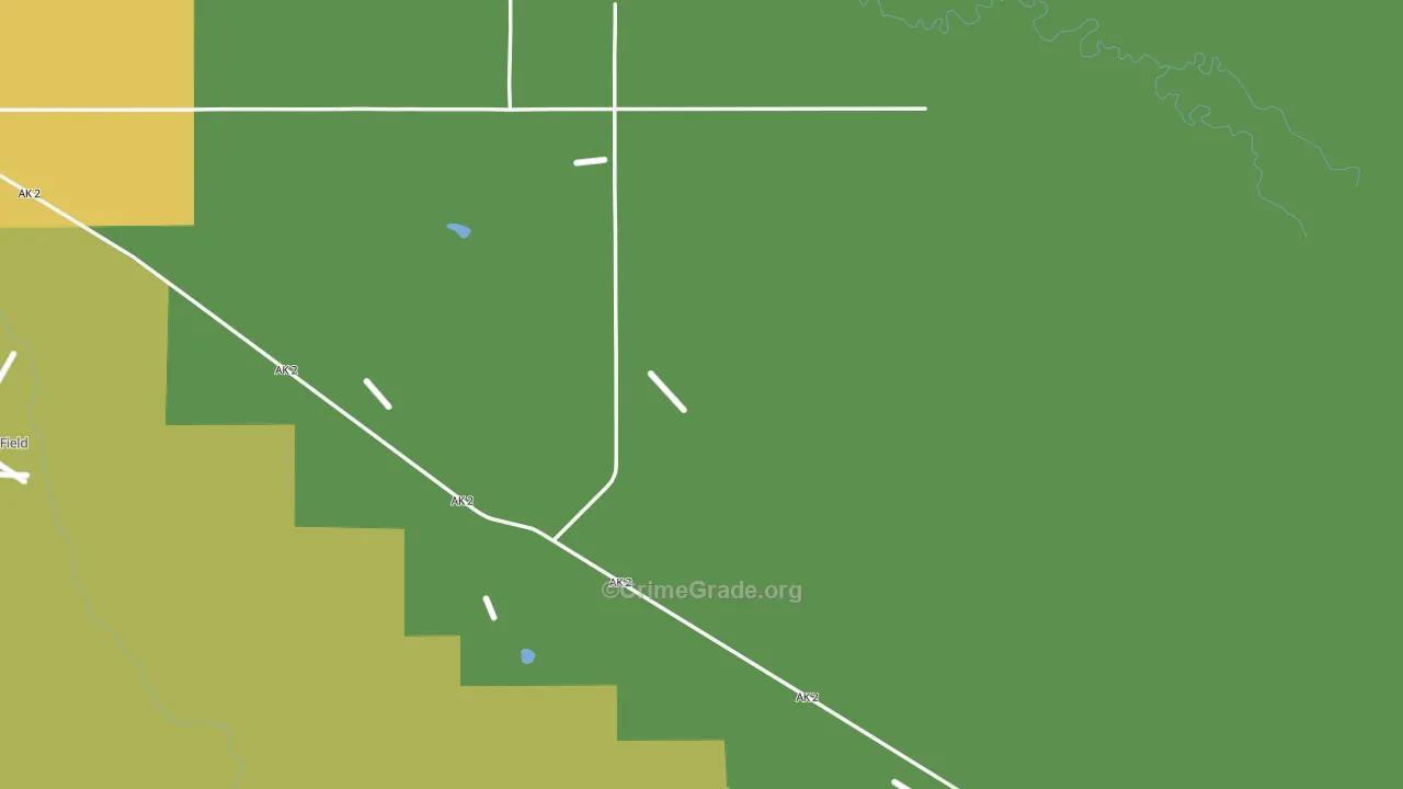 Fort Greely, AK Map of Vehicle Theft Rates