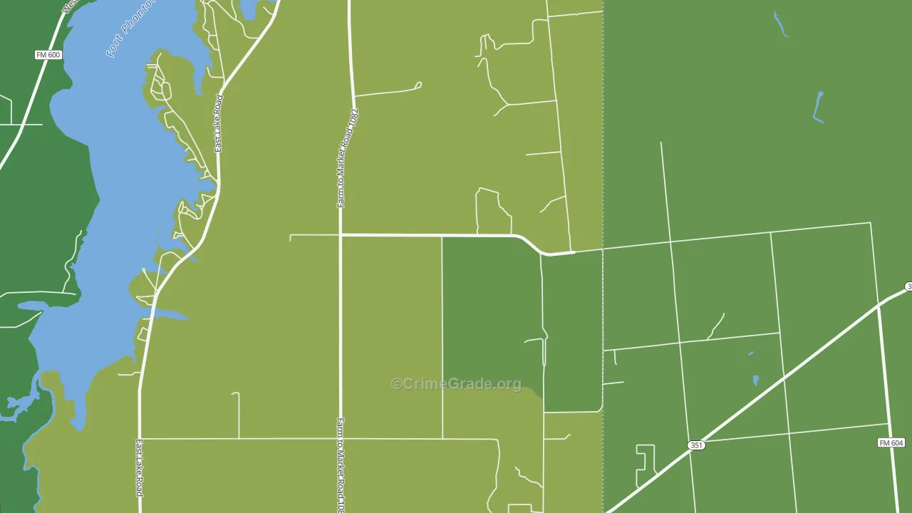 Fort Phantom Area, Abilene, TX Map of Vehicle Theft Rates