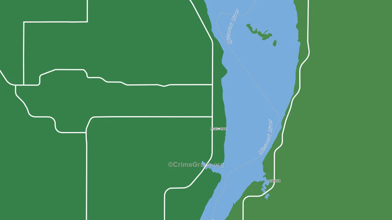 Fort Rice, ND Map of Vehicle Theft Rates