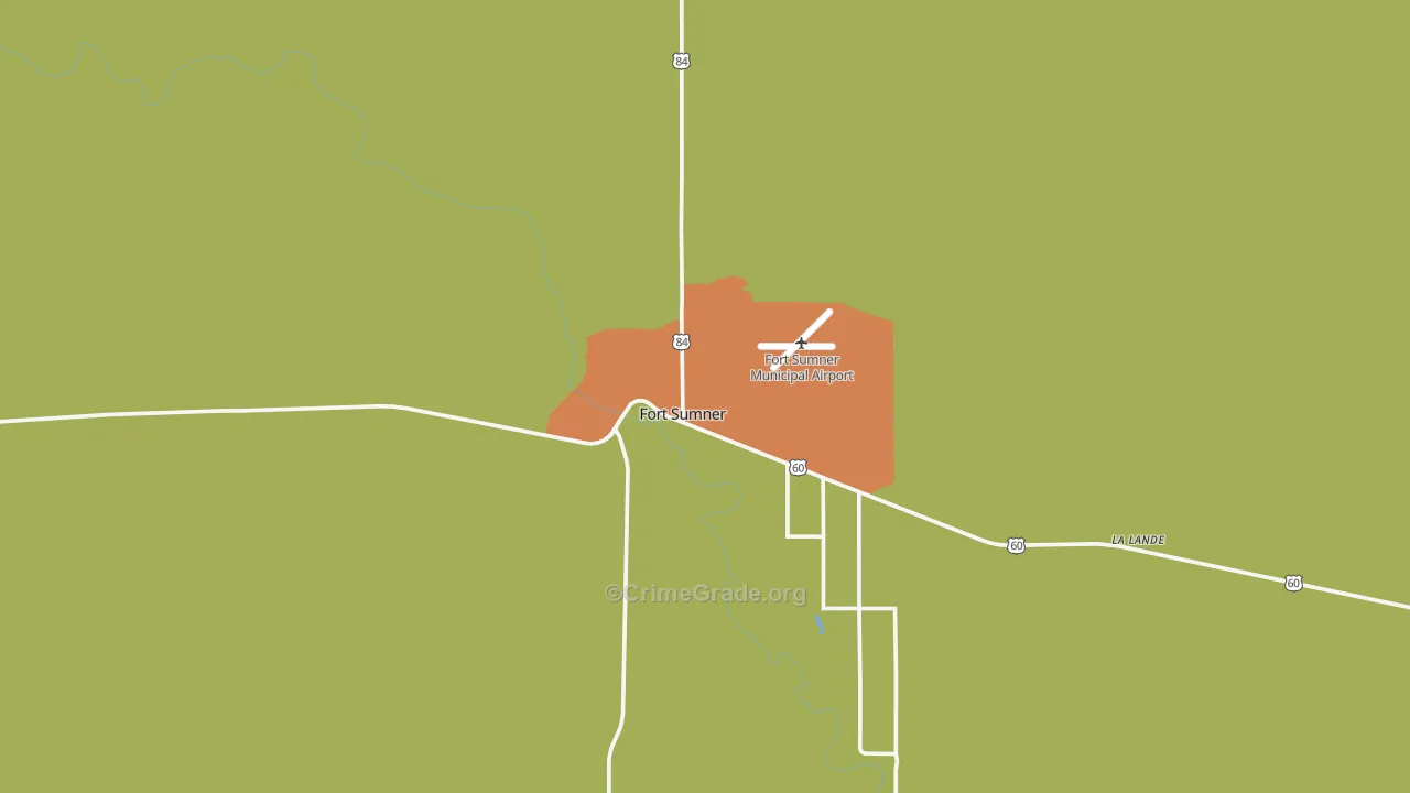 Fort Sumner, NM Map of Vehicle Theft Rates