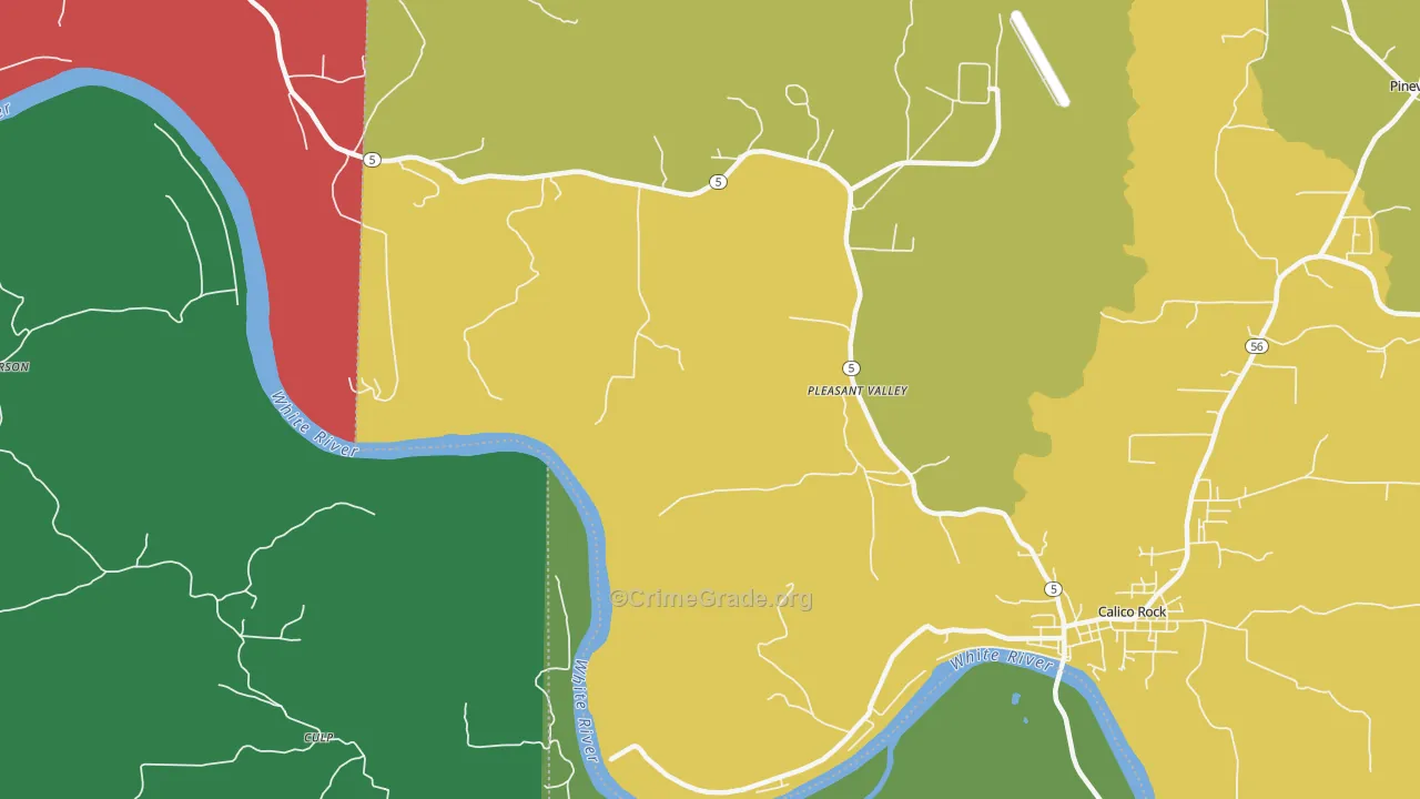 Forty Four, AR Map of Vehicle Theft Rates