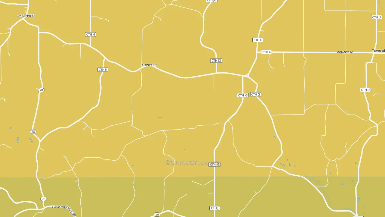 Forward, WI Map of Vehicle Theft Rates