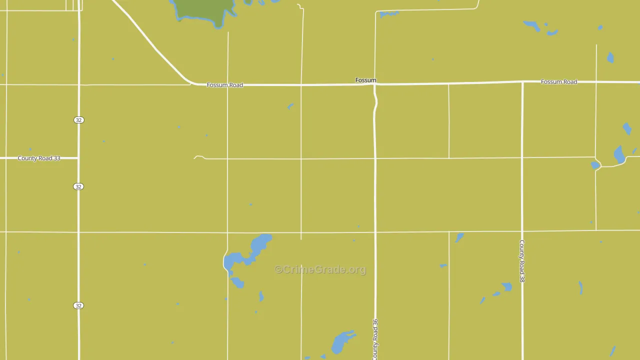 Fossum, MN Map of Vehicle Theft Rates