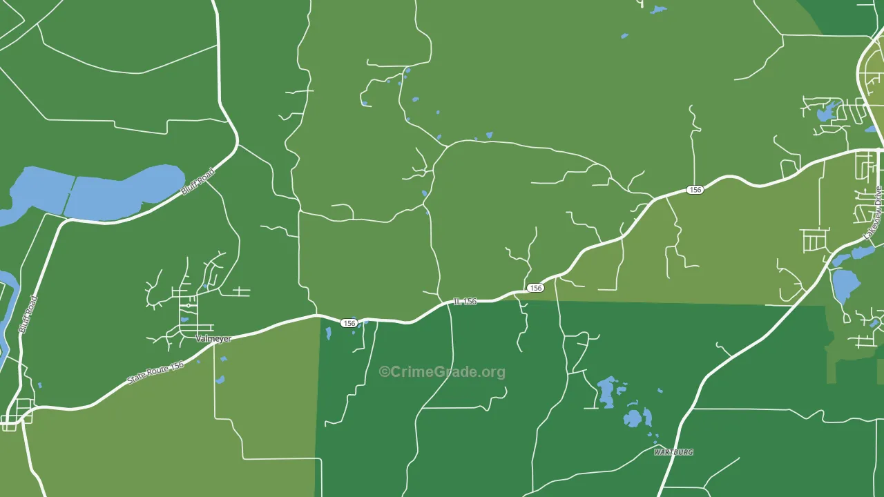 Foster Pond, IL Map of Vehicle Theft Rates