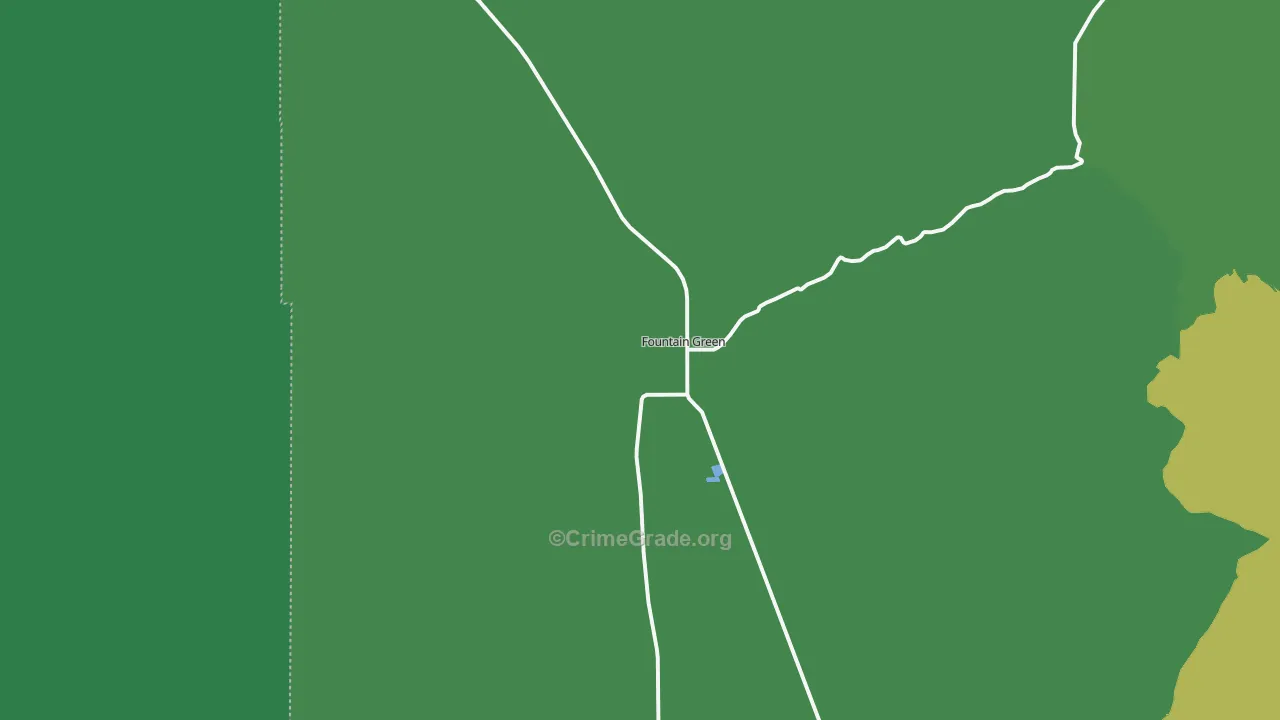 Fountain Green, UT Map of Vehicle Theft Rates
