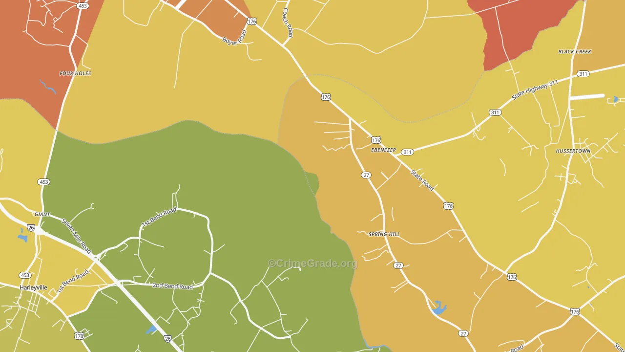 Four Holes, SC Map of Vehicle Theft Rates