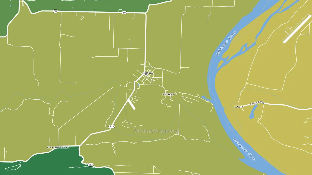 Fourche, AR Map of Vehicle Theft Rates