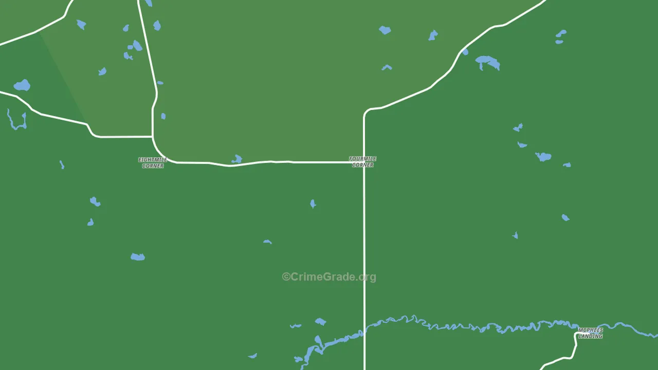 Fourmile Corner, MI Map of Vehicle Theft Rates