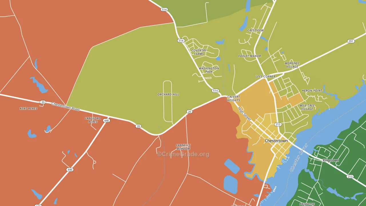 Foxley Manor, MD Map of Vehicle Theft Rates