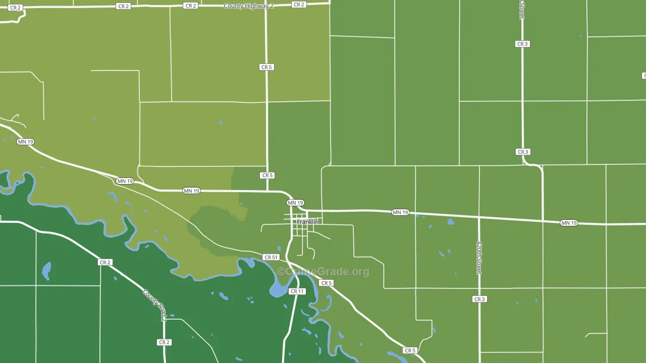 Franklin, MN Map of Vehicle Theft Rates