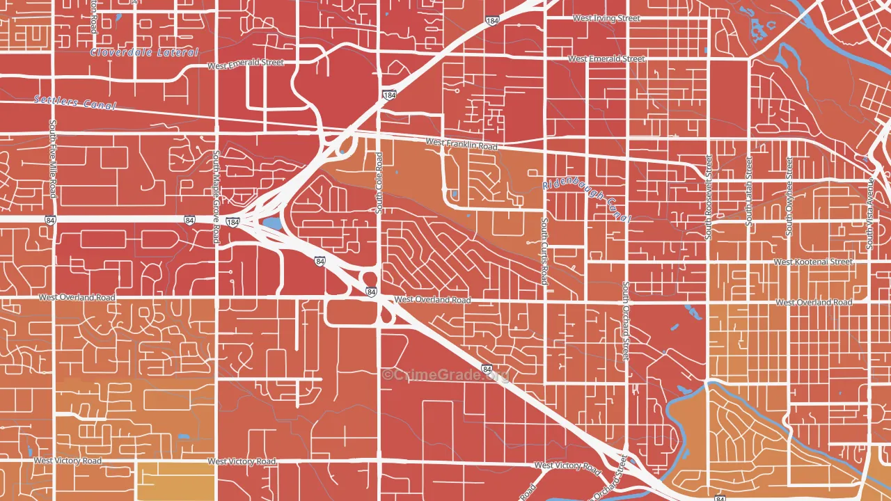 Franklin Randolph, Boise, ID Map of Vehicle Theft Rates