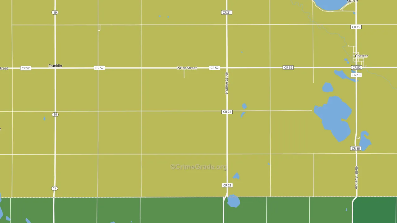 Franklin, SD Map of Vehicle Theft Rates
