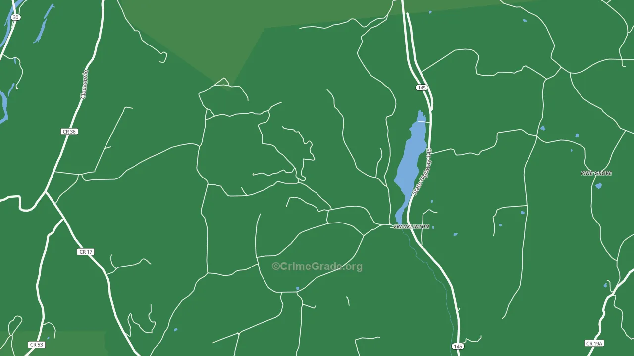 Franklinton, NY Map of Vehicle Theft Rates