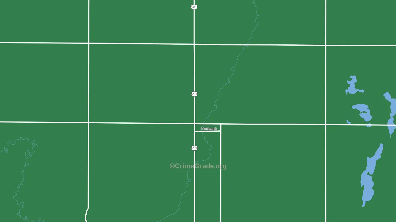 Frederick, SD Map of Vehicle Theft Rates