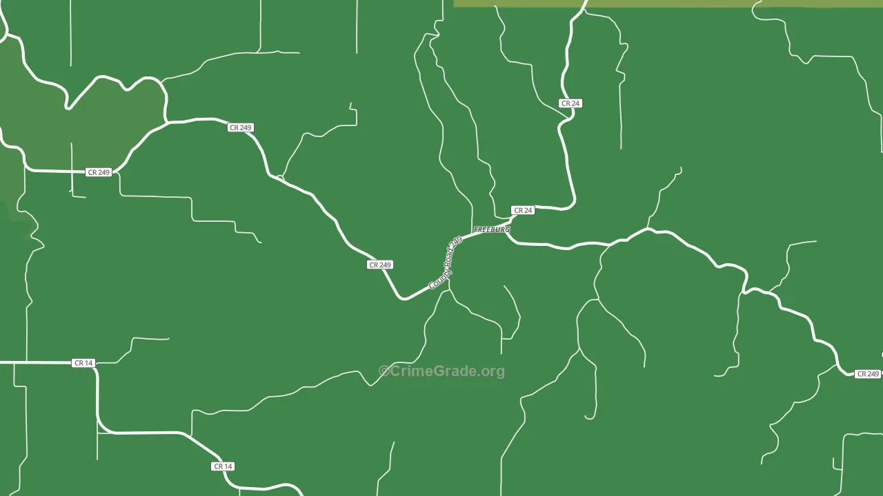 Freeburg, MN Map of Vehicle Theft Rates