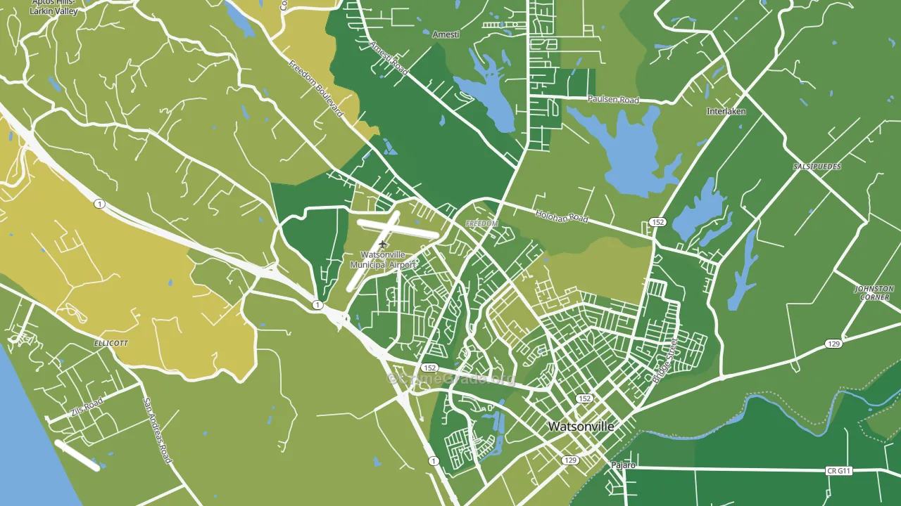 Freedom, CA Map of Vehicle Theft Rates
