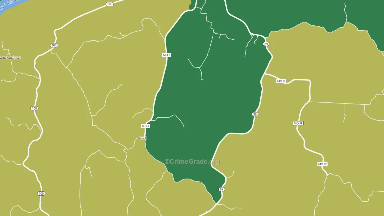 Freedom, MO Map of Vehicle Theft Rates
