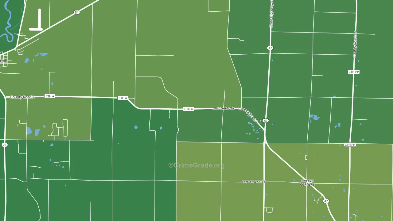 Freedom, WI Map of Vehicle Theft Rates