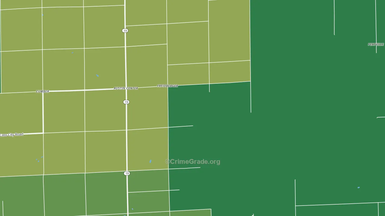 Freidberger, MI Map of Vehicle Theft Rates