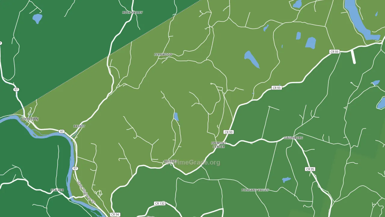 Fremont Center, NY Map of Vehicle Theft Rates