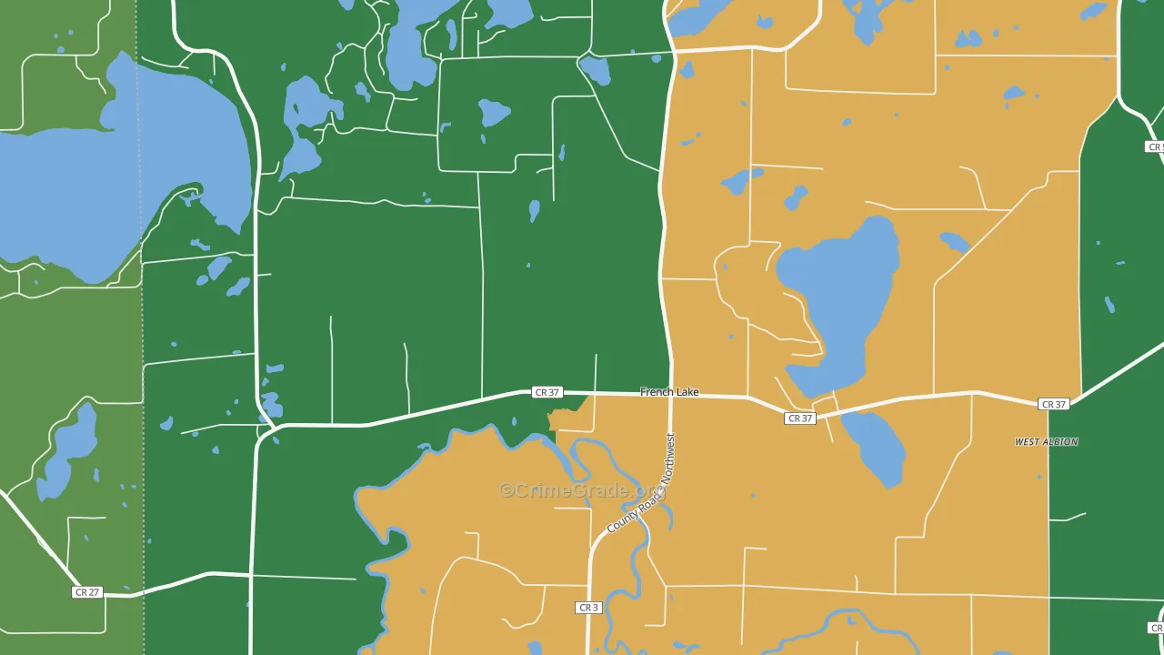 French Lake, MN Map of Vehicle Theft Rates