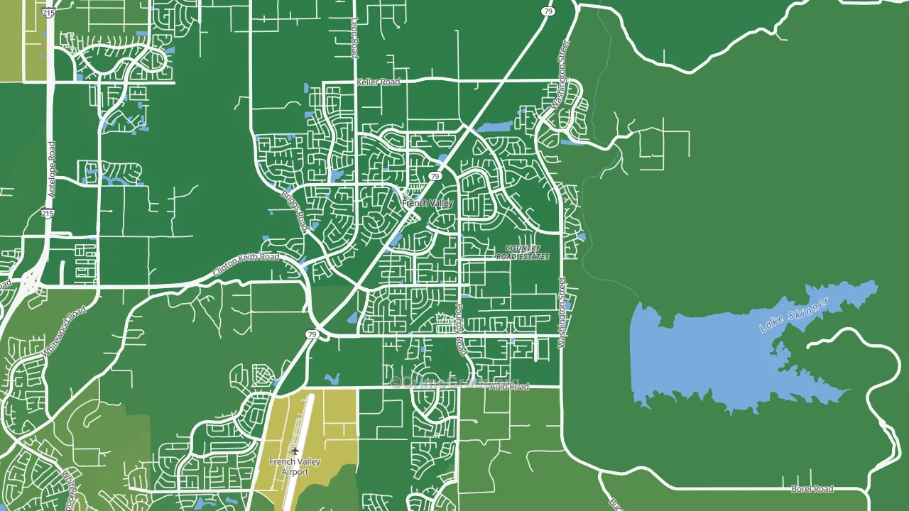 French Valley, CA Map of Vehicle Theft Rates