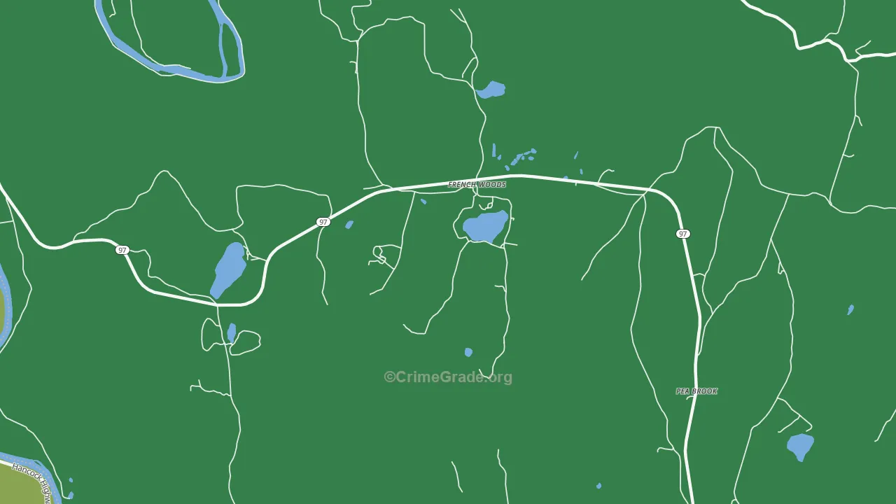French Woods, NY Map of Vehicle Theft Rates