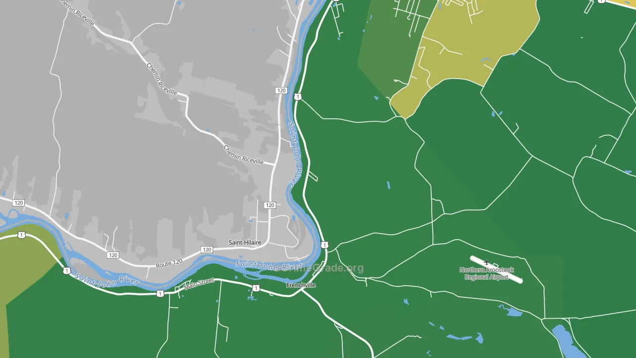Frenchville, ME Map of Vehicle Theft Rates