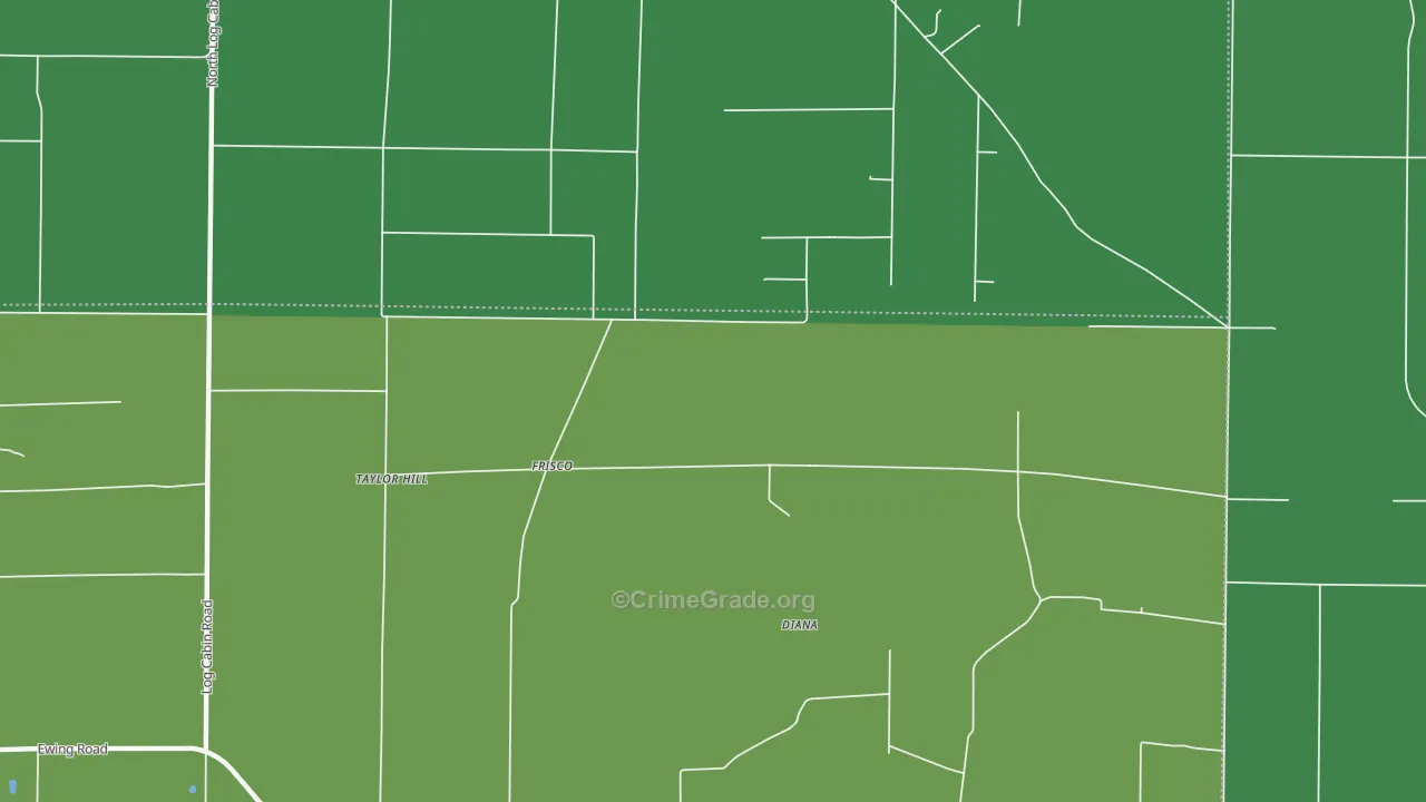 Frisco, IL Map of Vehicle Theft Rates