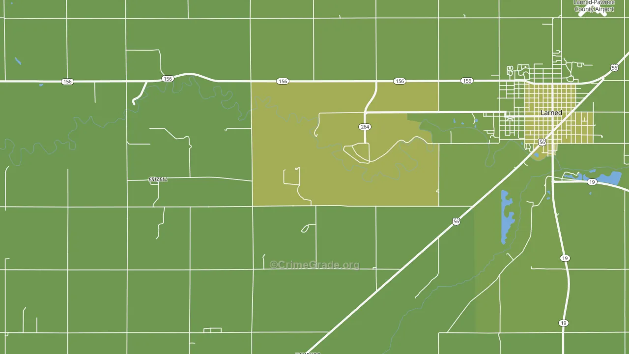 Frizell, KS Map of Vehicle Theft Rates