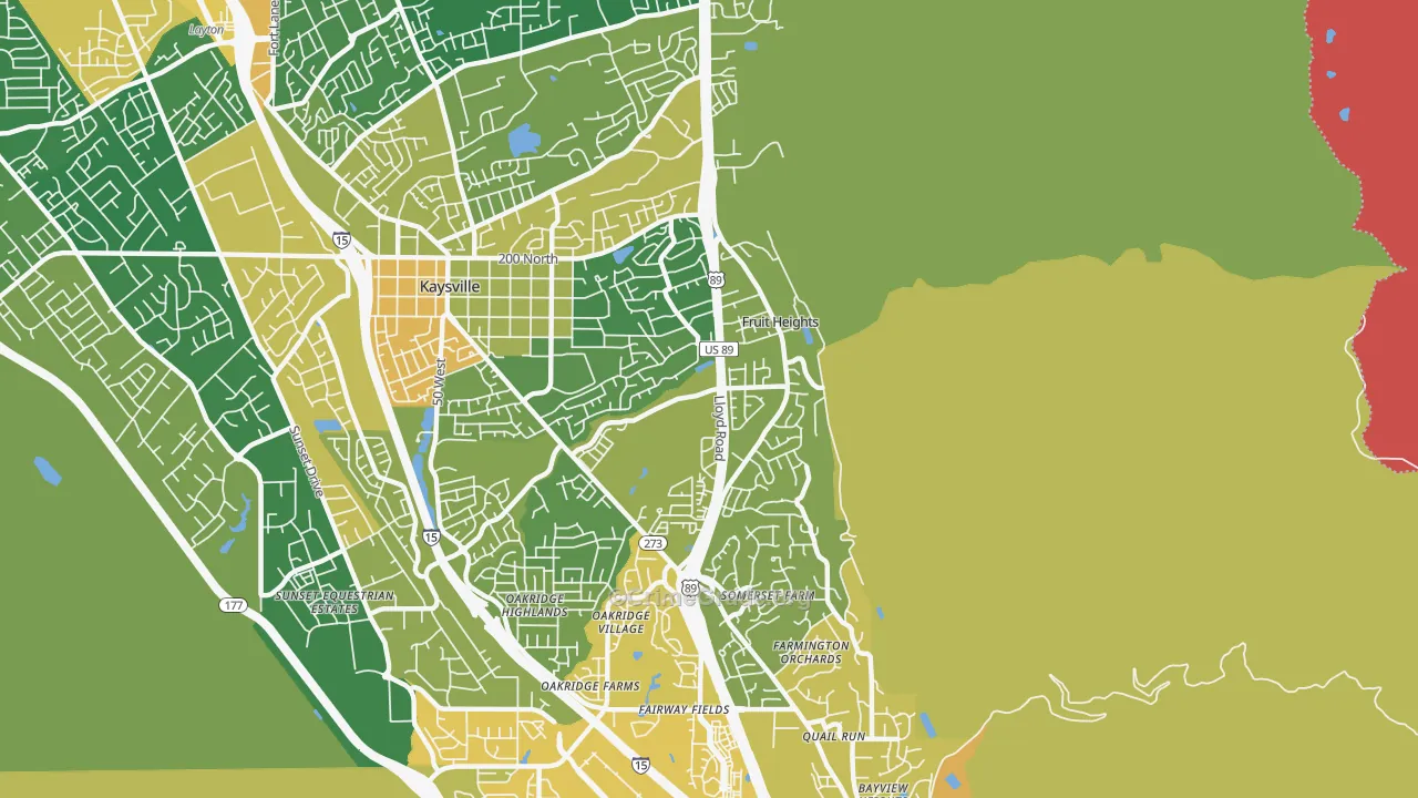 Fruit Heights, UT Map of Vehicle Theft Rates