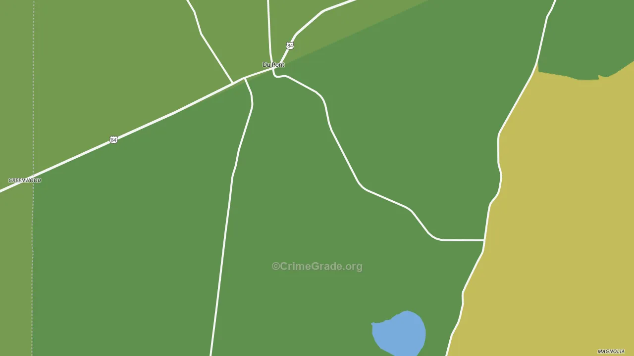 Fruitland, GA Map of Vehicle Theft Rates