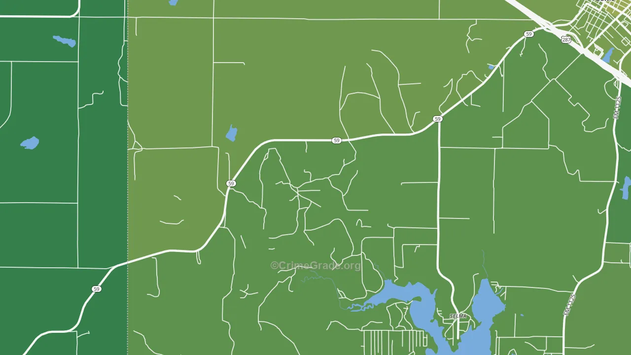Fruitland, TX Map of Vehicle Theft Rates