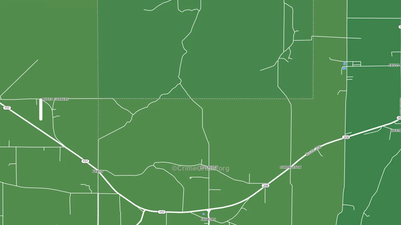 Fryburg, PA Map of Vehicle Theft Rates