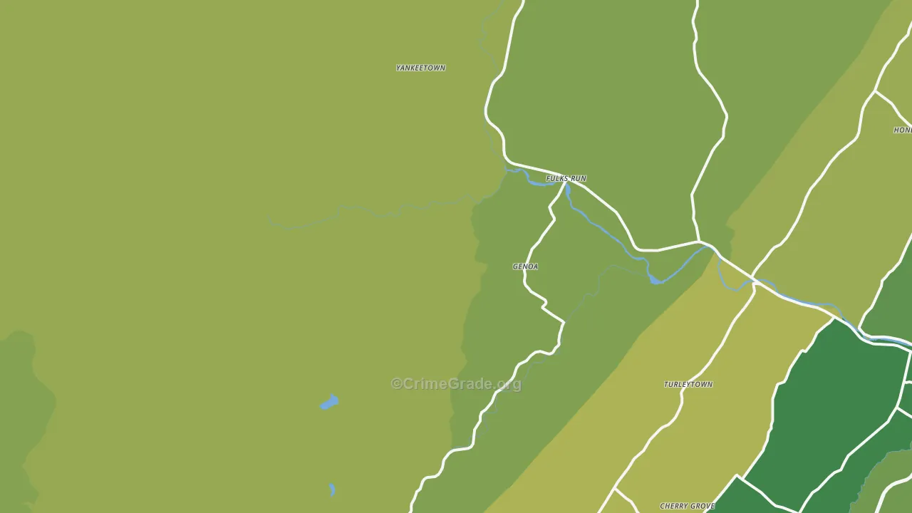 Fulks Run, VA Map of Vehicle Theft Rates