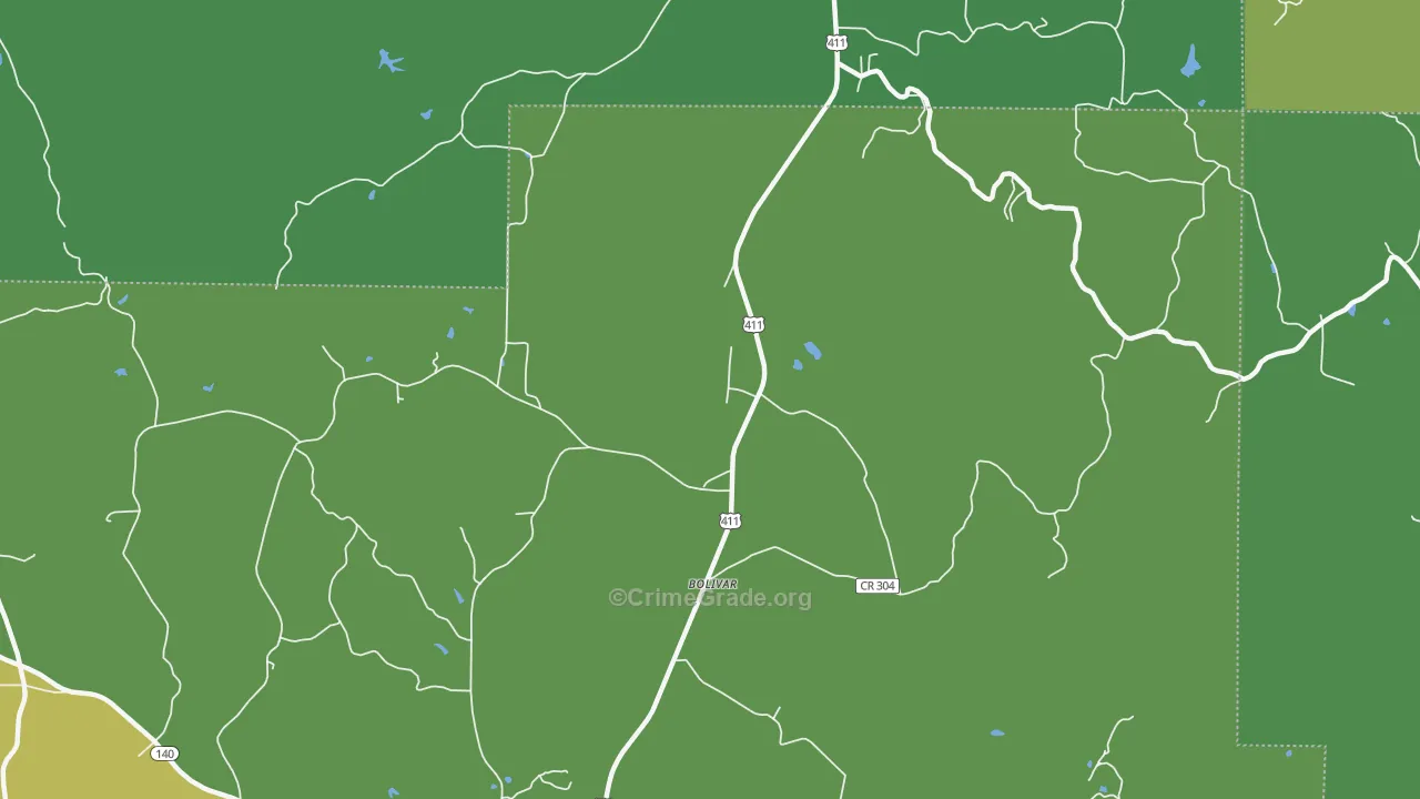 Funkhouser, GA Map of Vehicle Theft Rates