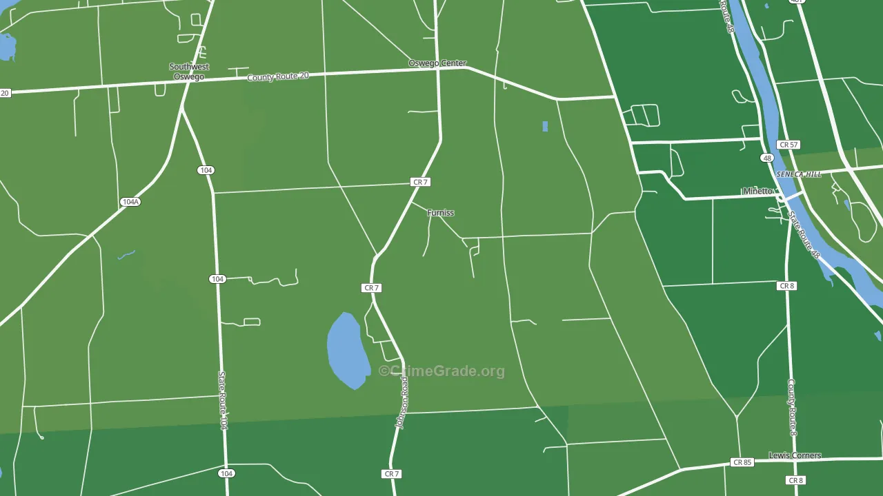 Furniss, NY Map of Vehicle Theft Rates