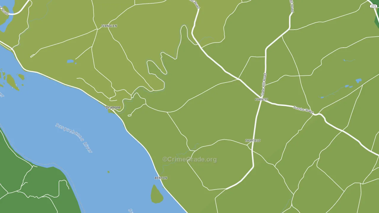 Furniss, PA Map of Vehicle Theft Rates