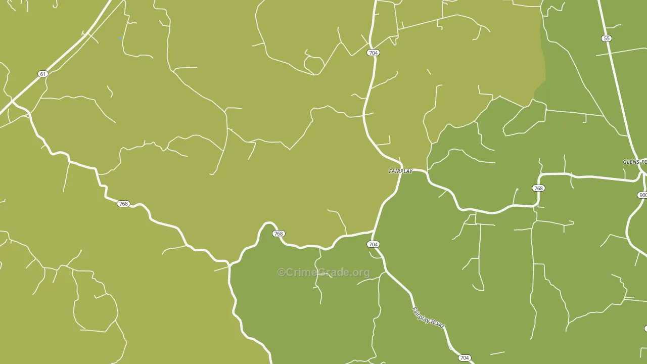 Gadberry, KY Map of Vehicle Theft Rates