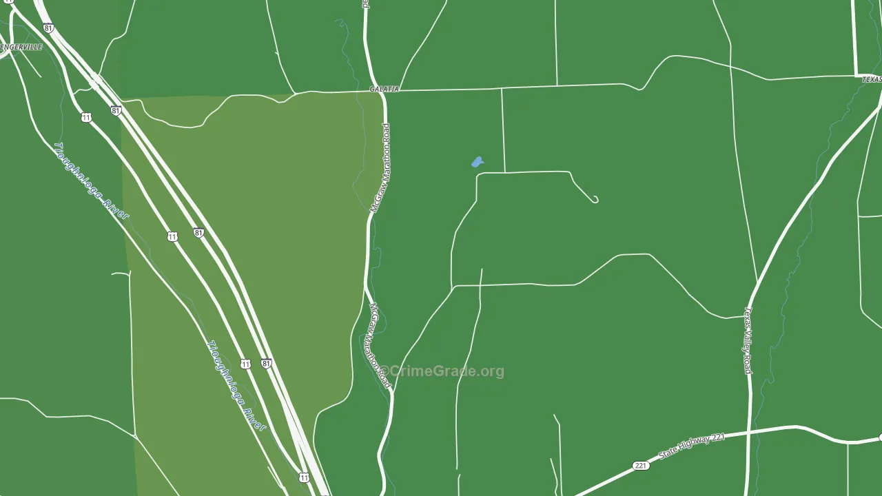 Galatia, NY Map of Vehicle Theft Rates