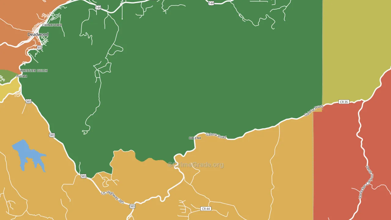 Galena, SD Map of Vehicle Theft Rates